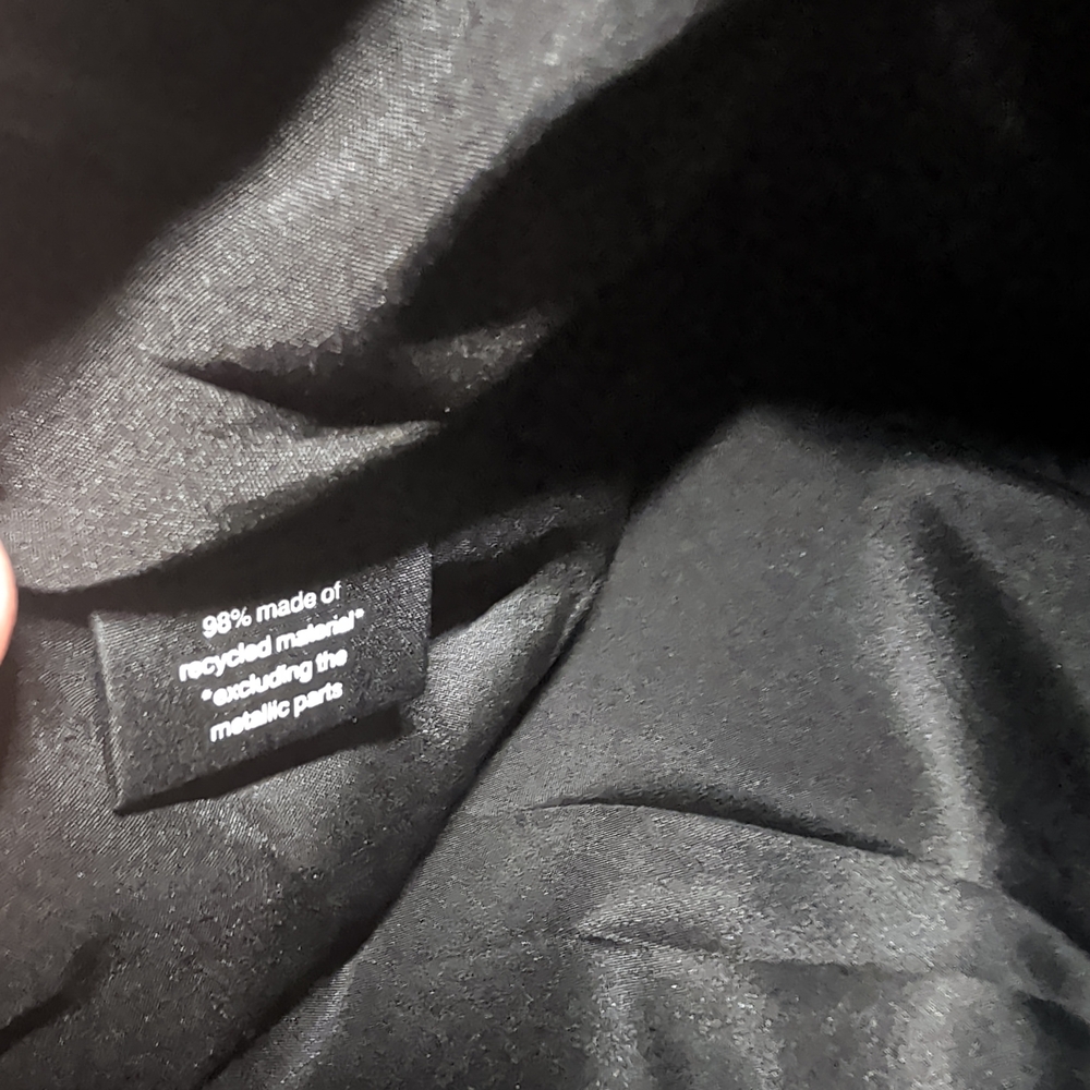 Prada Black Tote with Red Vertical Logo Stripe - Picture 3 of 3